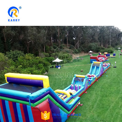 PVC opblaasbare hindernisbaan Combo Bounce House met klimmuur