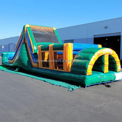 PVC opblaasbare hindernisbaan Combo Bounce House met klimmuur