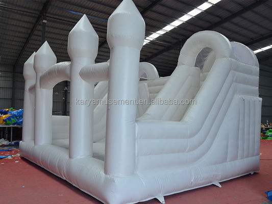Indoor Slide Kleuter Witte Bounce House voor feest Bruiloft opblaasbaar Bouncy Castle Combo