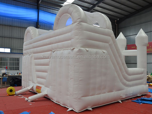 Indoor Slide Kleuter Witte Bounce House voor feest Bruiloft opblaasbaar Bouncy Castle Combo