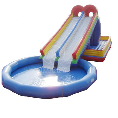 14 jaar op PVC opblaasbaar boven de grond Easy Set zwembad met bounce slide huis
