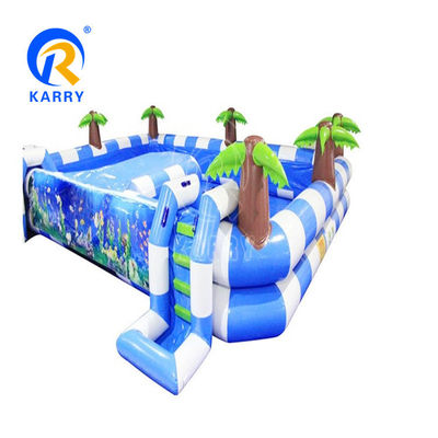 14 jaar op PVC opblaasbaar boven de grond Easy Set zwembad met bounce slide huis