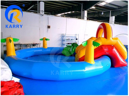 14 jaar op PVC opblaasbaar boven de grond Easy Set zwembad met bounce slide huis