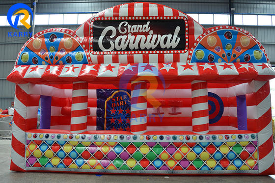 Opblaasbare spelstand feeststand tent met 4 in 1 tafeltop games en PVC materiaal
