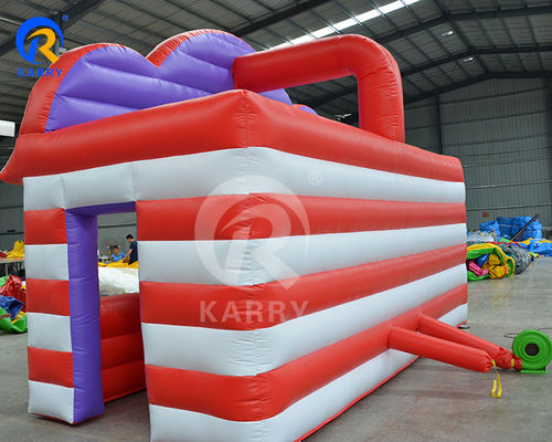 Opblaasbare spelstand feeststand tent met 4 in 1 tafeltop games en PVC materiaal