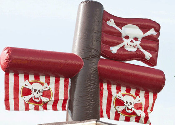 Gepersonaliseerde kleur water glijbaan opblaasbaar zwembad voor piratenschip opblaasbaar waterpark