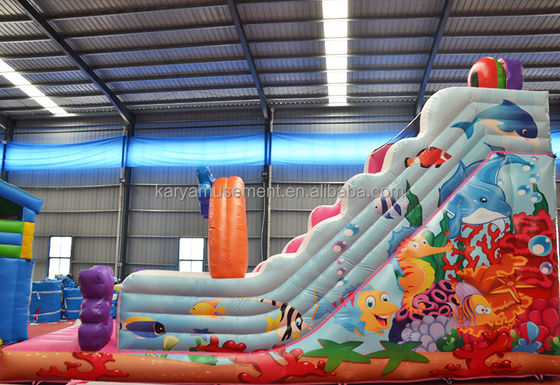 Blower Repair Kits Package Bag Included 9x4.5m opblaasbare glijbaan voor kinderfeest