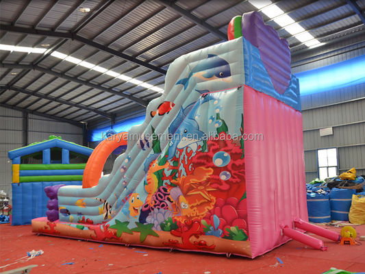 Blower Repair Kits Package Bag Included 9x4.5m opblaasbare glijbaan voor kinderfeest