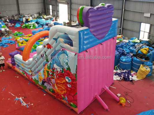 Blower Repair Kits Package Bag Included 9x4.5m opblaasbare glijbaan voor kinderfeest