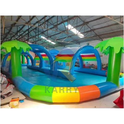 Kinderen en volwassenen opblaasbaar tentwaterbad met zonnebedekking gemaakt van PVC materiaal