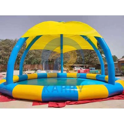 Kinderen en volwassenen opblaasbaar tentwaterbad met zonnebedekking gemaakt van PVC materiaal