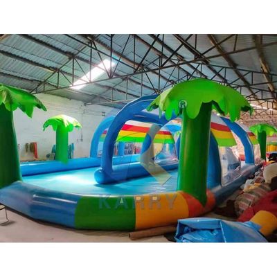 Kinderen en volwassenen opblaasbaar tentwaterbad met zonnebedekking gemaakt van PVC materiaal