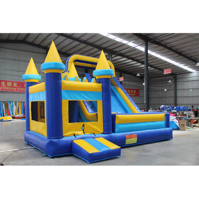 Aanpassen Accepteerde PVC Vinyl Tarpaulin opblaasbaar springkasteel met zwembad en glijbaan