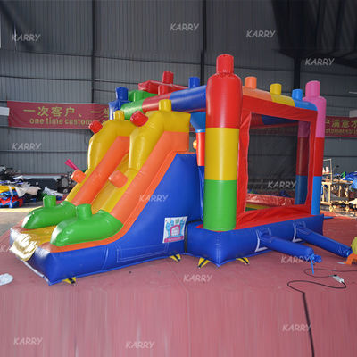 Aanpassen Geaccepteerd MiNi Bounce Huis Gebouwblok Opblaasbaar Kasteel Met Glijbaan