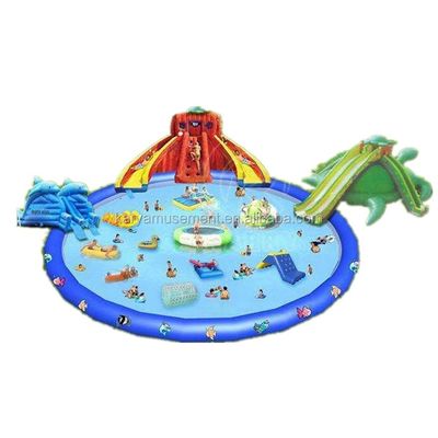Ontwerp van duurzame opblaasbare waterslide en zwembad voor kinderentertainment