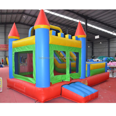 Kenmerken PORTABLE PVC Rood N Blauw Opblaasbaar Kasteel met zwembad N Glijbaan Bouncer House