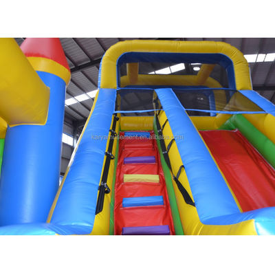 Kenmerken PORTABLE PVC Rood N Blauw Opblaasbaar Kasteel met zwembad N Glijbaan Bouncer House