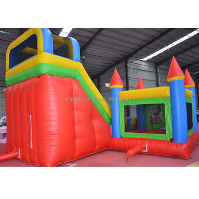 Kenmerken PORTABLE PVC Rood N Blauw Opblaasbaar Kasteel met zwembad N Glijbaan Bouncer House