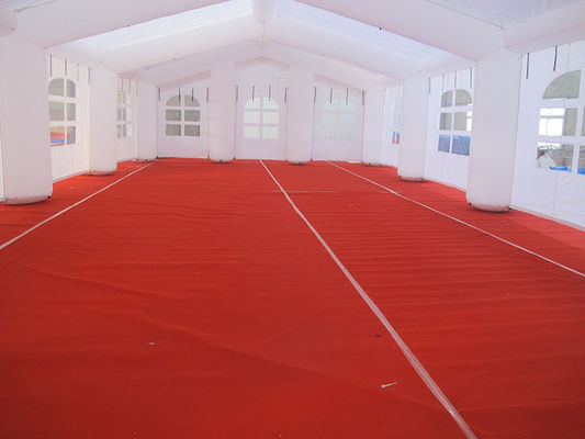 20*10m op maat gemaakte opblaasbare witte trouwtent voor buiten speeltuin en feesten
