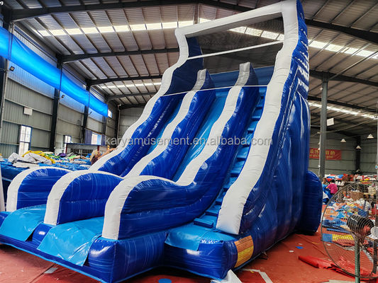 Kleinschalig opblaasbaar waterpark met dubbele glij-N-glij binnen- en buitenwaterplezier