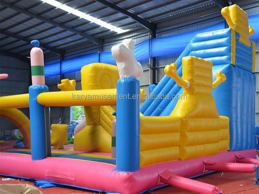Opblaasbare trampoline voor kinderen met CE/EN71/EN14960-certificering en Sponge Bob Castle