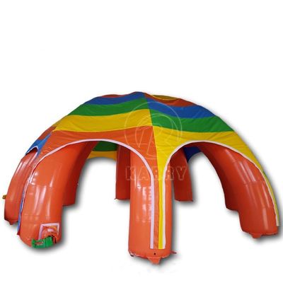 Op maat gemaakte reclame opblaasbare koepeltent met handgeschilderd drukwerk en accessoires
