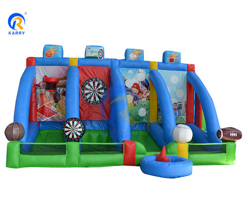 Interactieve schietsport Spelen Arena PVC Outdoor opblaasbaar Carnaval 4 in 1 Balls Games
