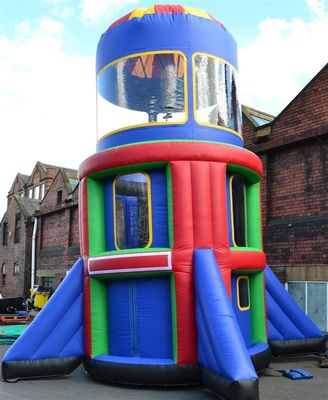 Opblaasbare raket Airborne Adventure Parachute Ride Game voor park en zakelijke verhuur