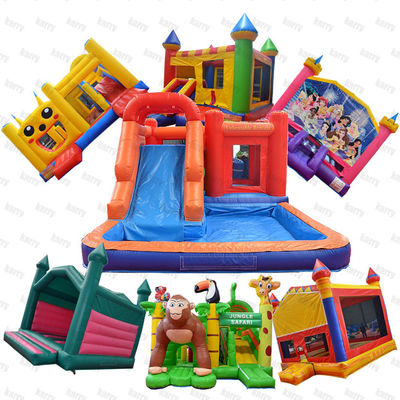 Unisex Water Fun 2024 Custom opblaasbaar waterpark met PORTABLE glijbaan en kasteel