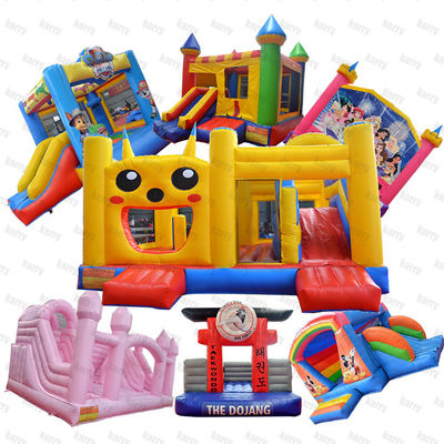 Unisex Water Fun 2024 Custom opblaasbaar waterpark met PORTABLE glijbaan en kasteel