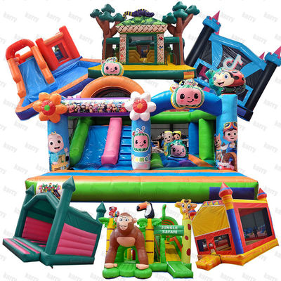 Opblaasbare Roze Bouncy Bouncing Bouncer Kasteel voor Kinderen Kleuterspeletjes Combo Slide