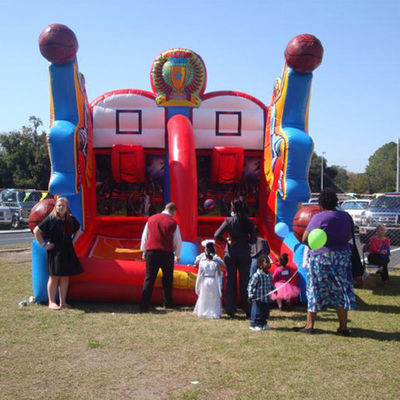 Interactieve carnaval sport opblaasbare schietsterren basketbal schietwedstrijd met PVC