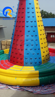 Unisex Outdoor Interactieve Sport Games Toren opblaasbare rotsklimmuur met blazer