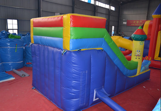 5-10 passagiers Custom Small Sponge-Bob Wet and Dry Slide met digitaal printerontwerp