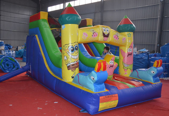 5-10 passagiers Custom Small Sponge-Bob Wet and Dry Slide met digitaal printerontwerp