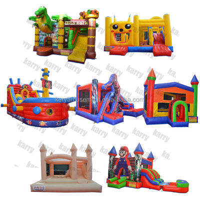 Waterpark opblaasbare Fun City Combo met obstakelbaan en Sponge-Bob Park thema