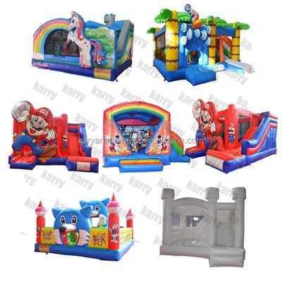 Waterpark opblaasbare Fun City Combo met obstakelbaan en Sponge-Bob Park thema