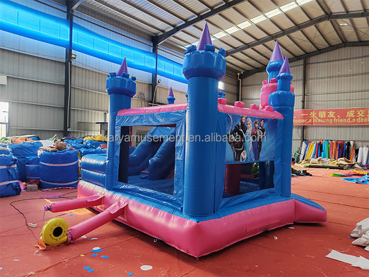 Indoor Play Grote opblaasbare bounce house games met prinses Frozen thema en glijbaan