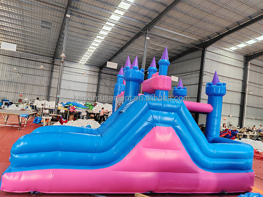 Indoor Play Grote opblaasbare bounce house games met prinses Frozen thema en glijbaan
