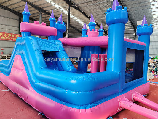 Indoor Play Grote opblaasbare bounce house games met prinses Frozen thema en glijbaan