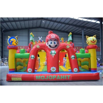 OEM aanvaardbaar opblaasbaar springhuis voor kinderen met glijbaan en waterpark trampoline