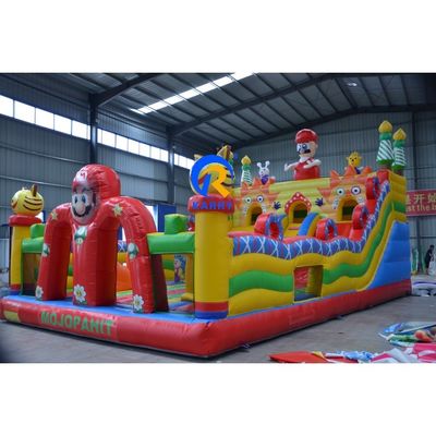 OEM aanvaardbaar opblaasbaar springhuis voor kinderen met glijbaan en waterpark trampoline