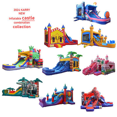 14 jaar op maat Zeemeermin Bounce House Kasteel Combo Slide Opblazers met Blower