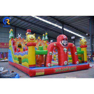 OEM aanvaardbaar opblaasbaar springhuis voor kinderen met glijbaan en waterpark trampoline