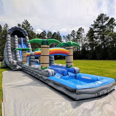 Zee/lucht/express scheepvaart opblaasbaar waterpark met kinderen zwembad en glijbaan