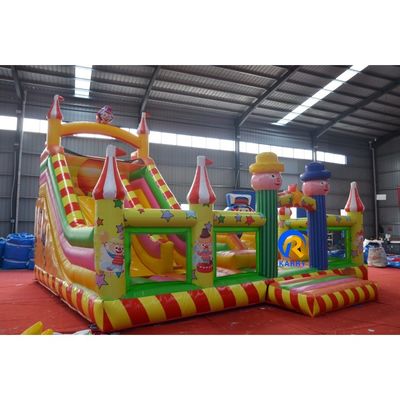 8x6x6m opblaasbaar clown themapark voor buiten- en binnenspeelplaats voor kinderen
