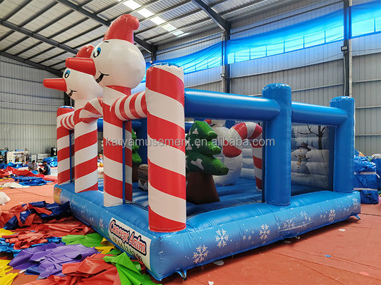 Persoonlijke kerst opblaasbare pop clown trampoline springkasteel voor binnen en buiten