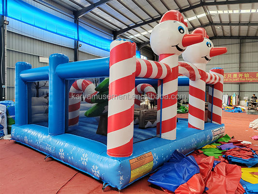 Persoonlijke kerst opblaasbare pop clown trampoline springkasteel voor binnen en buiten