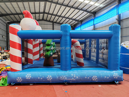 Persoonlijke kerst opblaasbare pop clown trampoline springkasteel voor binnen en buiten