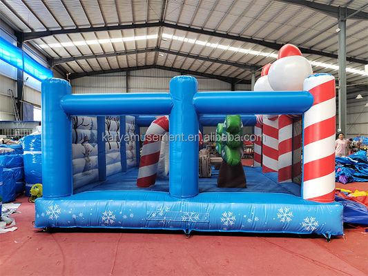 Persoonlijke kerst opblaasbare pop clown trampoline springkasteel voor binnen en buiten